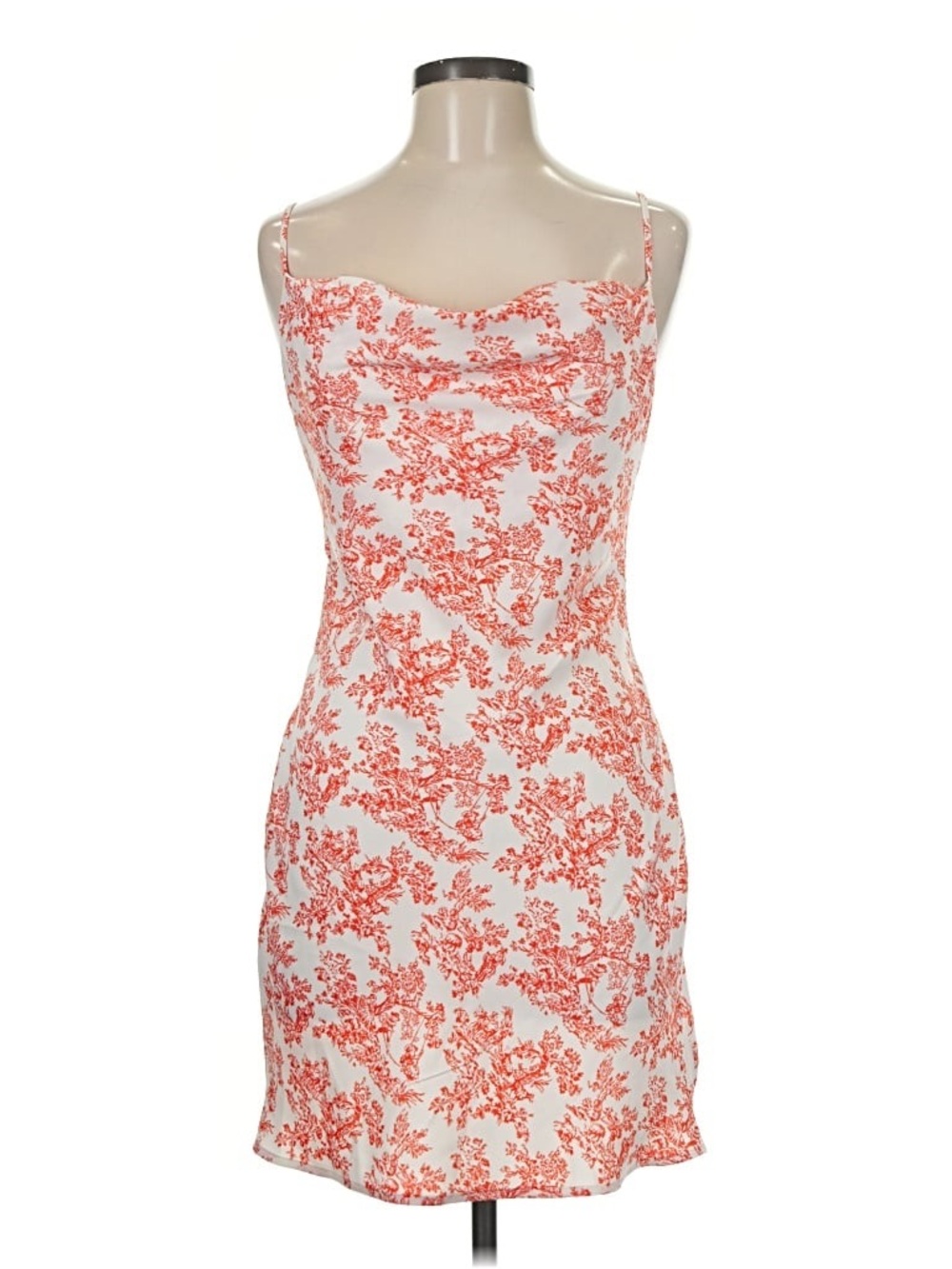 Urban Outfitters White Dress with Coral Floral Print